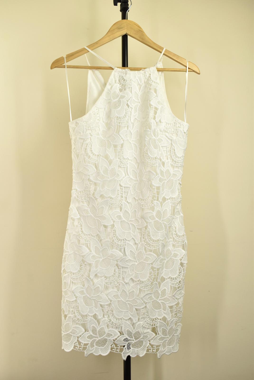 Gina Tricot Dress UK8 Lace Sleeveless Embroidered Floral